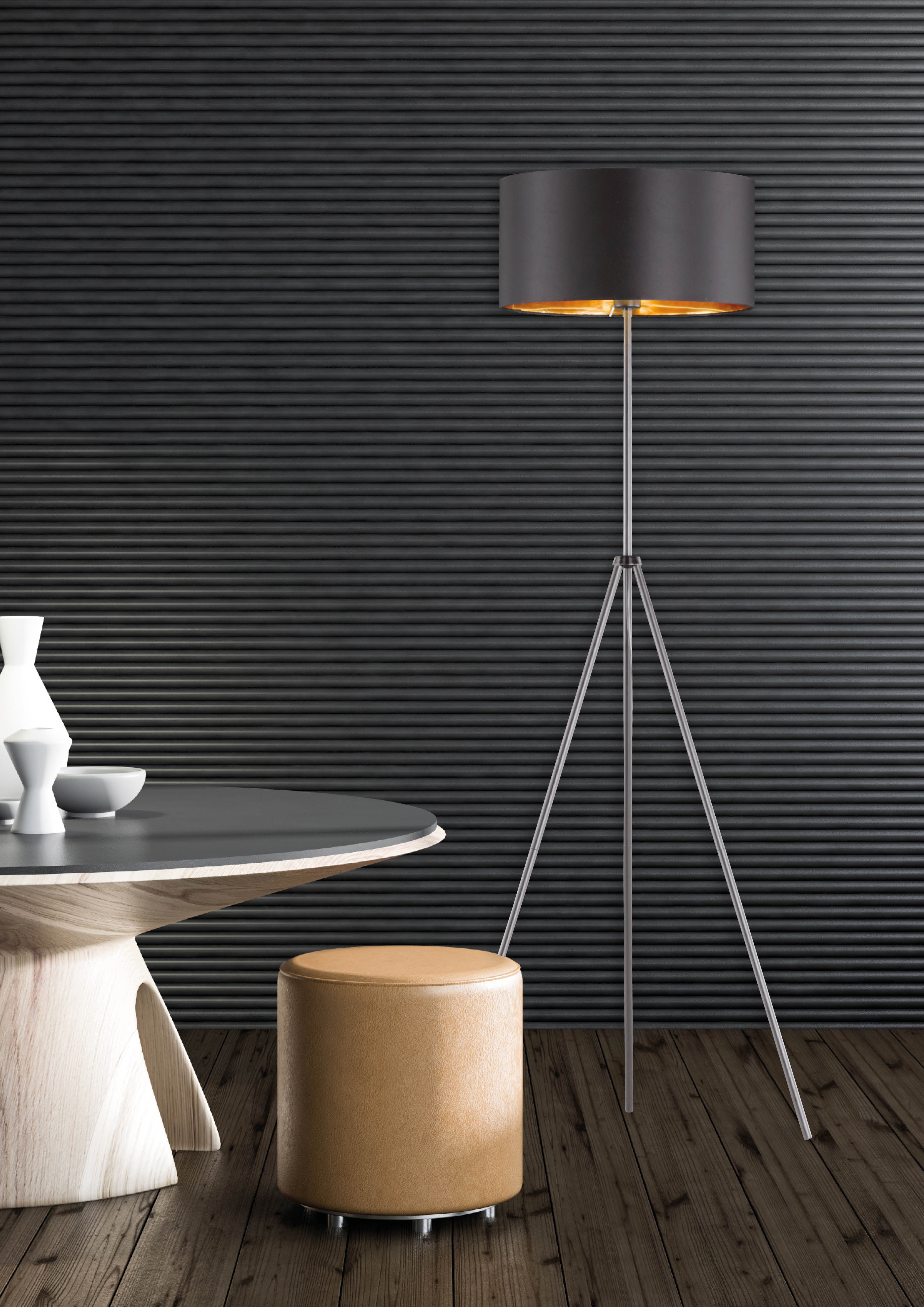 Piantana da Interno  E27 in Metallo Nero Opaco