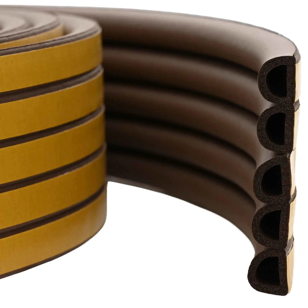 Nastro adesivo per finestre Marrone 9 x 8 mm 12 m Schiuma EPDM 42038174
