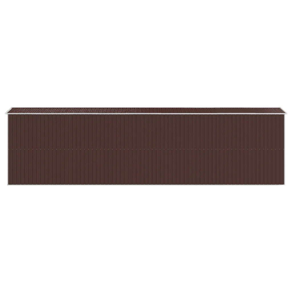 Capanno da Giardino Marrone Scuro 192x772x223cm Acciaio Zincato 3147467