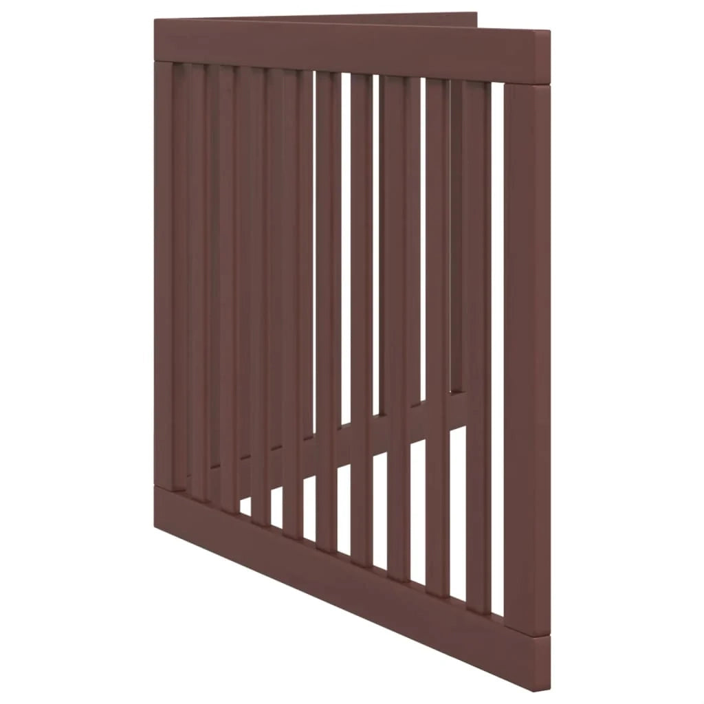Cancelletto di sicurezza pieghevole per cani 2 pannelli 160 cm legno di pioppo marrone 02_0023044