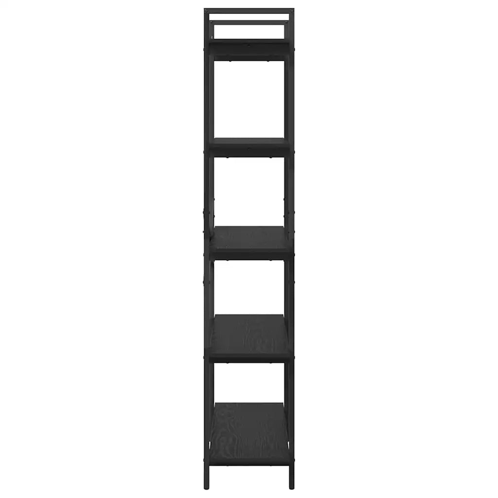 Libreria-Scaffale per Libri-Mobile di Stoccaggio Rovere Nero 100 x 33,5 x 178 cm Legno multistrato