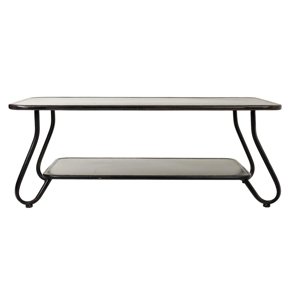 Tavolino in metallo nero 120x60x46,5h