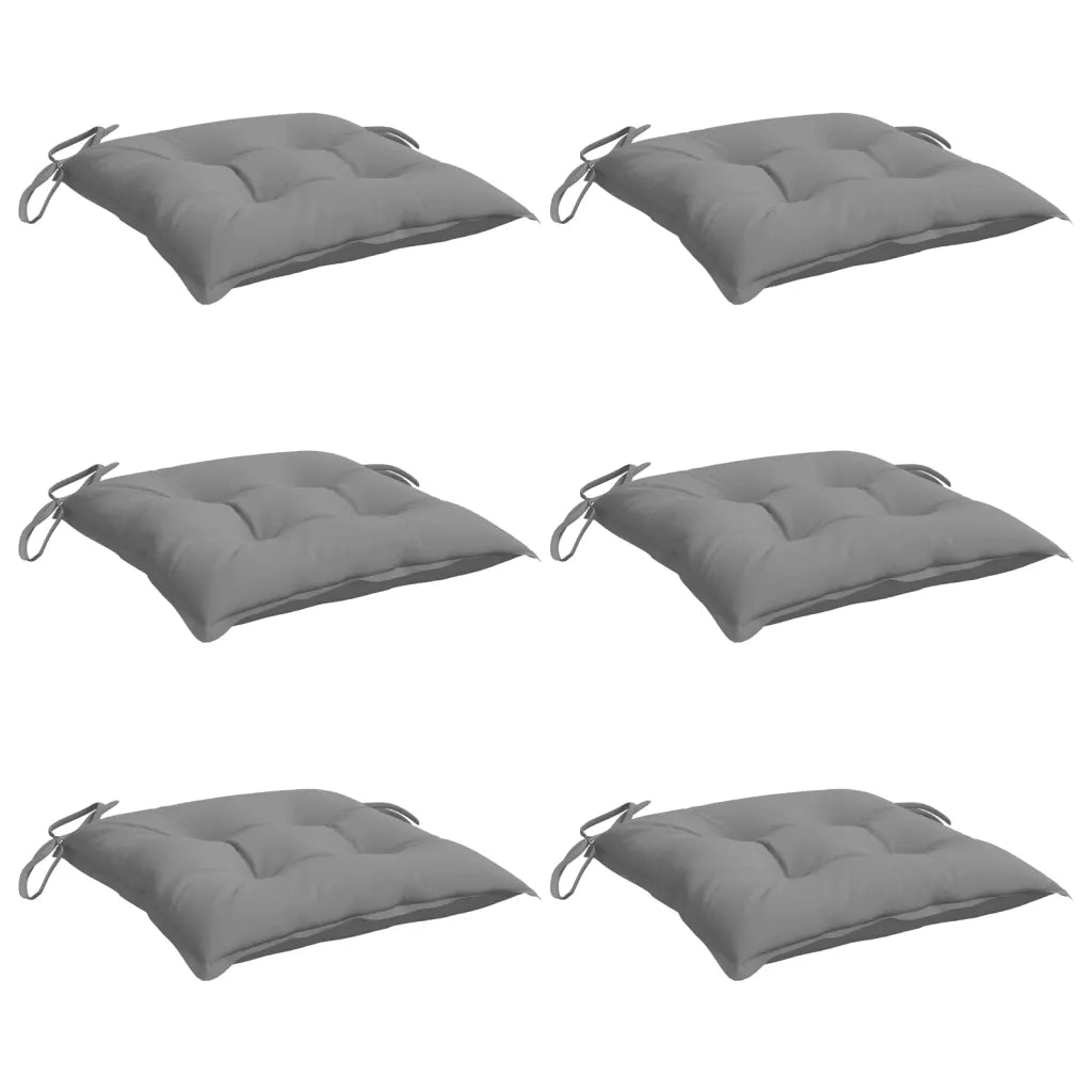 Cuscini per Sedia 6 pz Grigi 40x40x7 cm in Tessuto Oxford 314865
