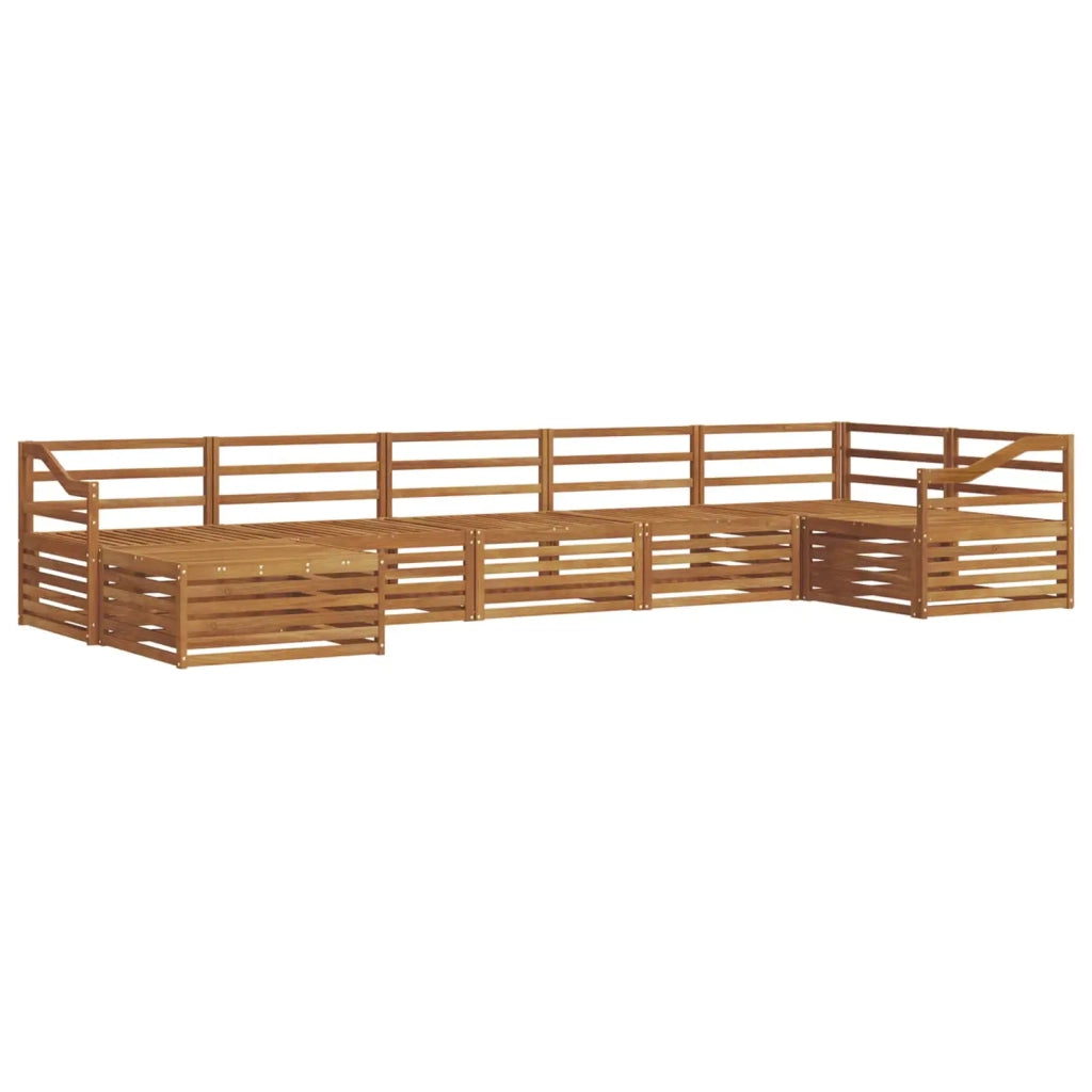 Set di divani da esterno 7 pcs Naturale