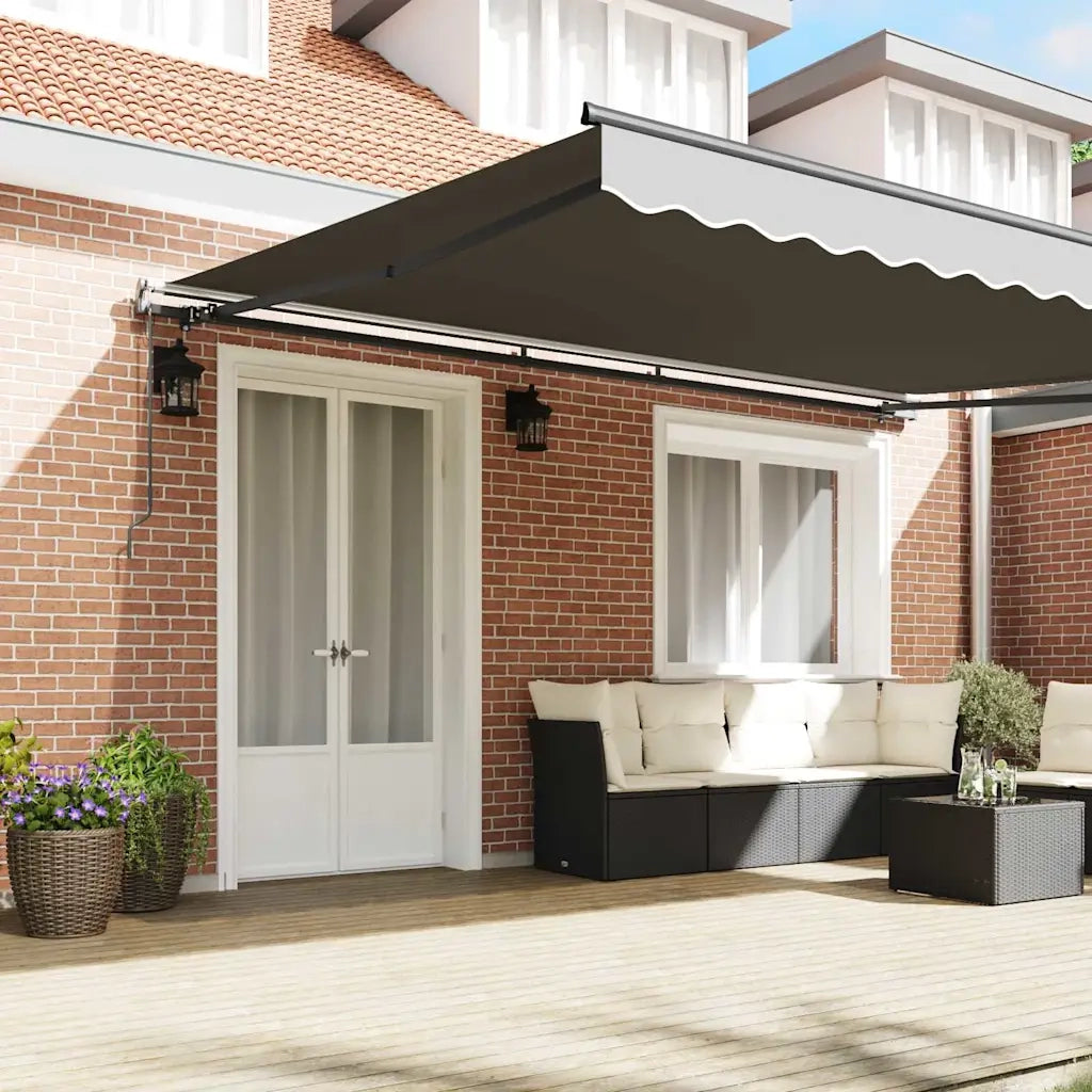 Tenda da Sole Antracite 4,5 × 3 m Metallo 313252