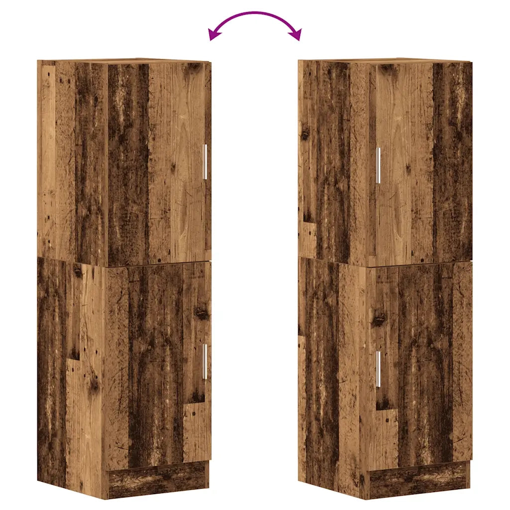 Armadietto Cucina Legno Antico 38x41,5x131,5 cm in Legno 860119
