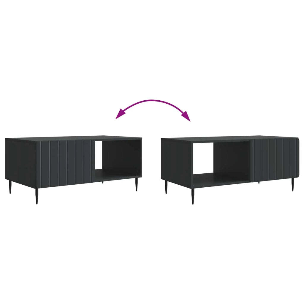 Tavolino da salotto Nero 90 x 50 x 40 cm Legno ingegnerizzato