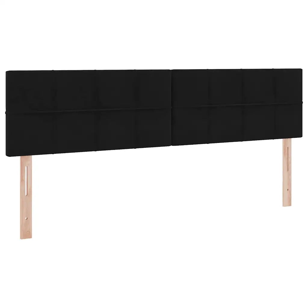 Letto con Contenitore con materasso Nero 160 x 200 cm Velluto