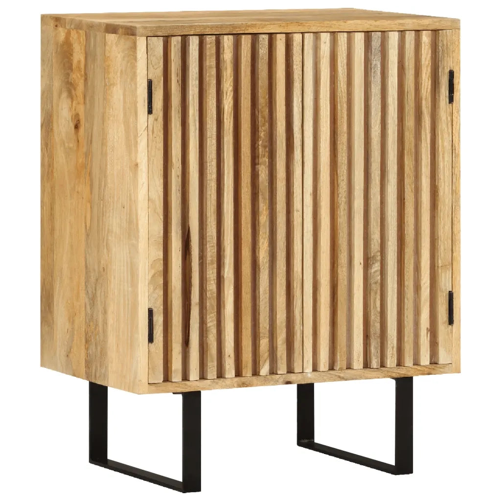 Credenza | Madia | Buffet da pranzo | Armadio da pranzo con 2 Ante 55x35x70 cm in Legno Massello di Mango