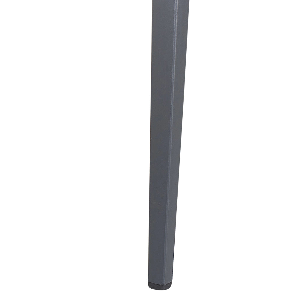 Set di 2 Sedie da Pranzo da Giardino Struttura in Metallo Grigio con Cuscini Intreccio di Corda Design Moderno