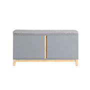 Panca Scarpiera Ingresso Con Seduta, Cassapanca Contenitore Con 2 Ante, 90x34x46cm FSR117-HG