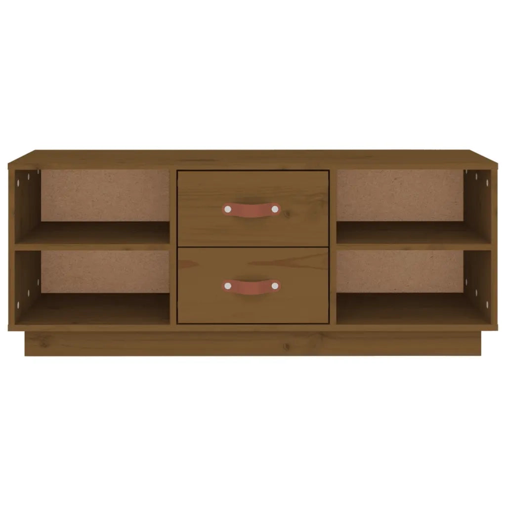 Mobile Porta TV-Mobile per TV-Credenza TV Ambra 100x34x40 cm in Legno Massello di Pino