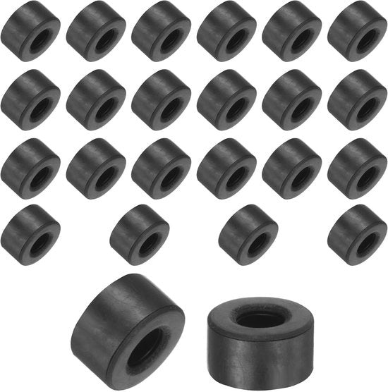 Supporti di fissaggio in gomma - 24 pezzi - 12 mm di diametro esterno - assorbono shock - dempiono il rumore - antivibrazioni - per apparecchiature - supporti in gomma