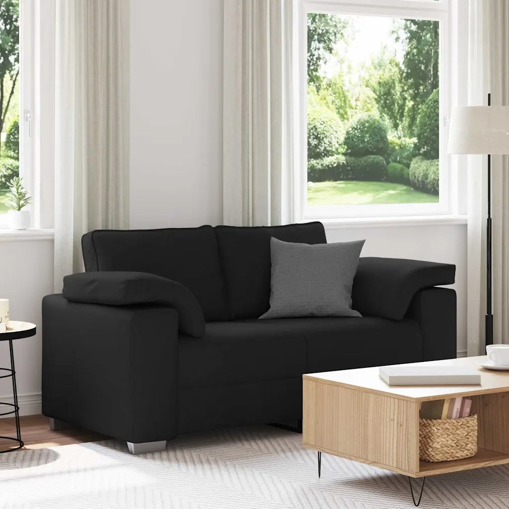 Divano-Sofa-Divanetto Nero 160 x 77 x 82 cm Tessuto