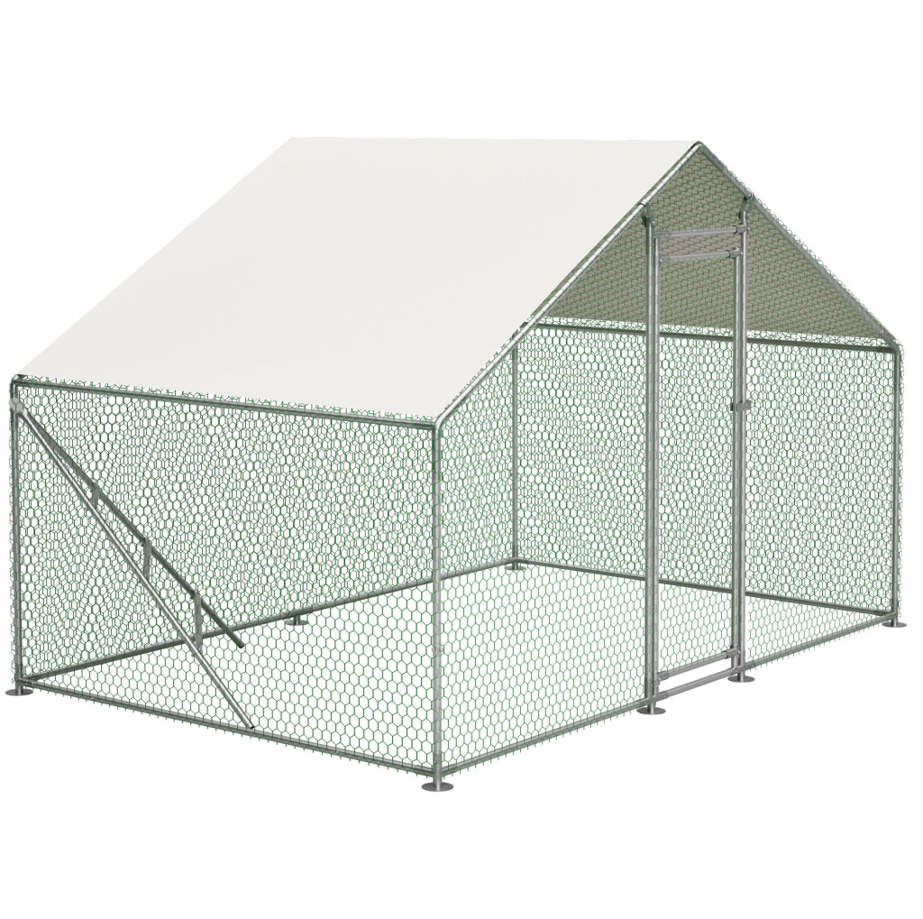 Recinto per polli in metallo 3x2 m con copertura