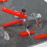 Set per livellamento piastrelle 800 linguette 1,0mm e 1 pinza per posa pavimenti