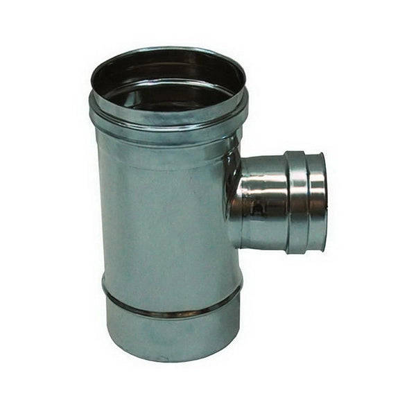 Raccordo T 90 ridotto DN 80 femmina canna fumaria DN 150 tubo acciaio inox 316