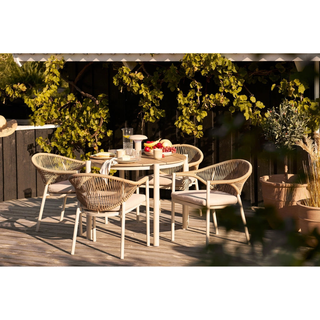 Lampada da Tavolo Ramsey, Beige, Metallo, 18x18x21,5 cm