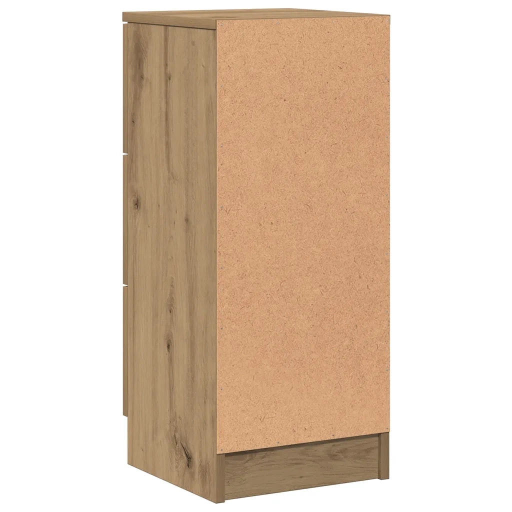 Credenze 2 pz Rovere Artigianale 30x30x70 cm Legno Multistrato 856958