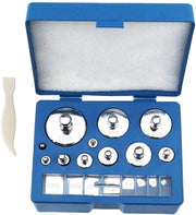 Set di Calibrazione 19 pezzi - Adatto per Bilancia Digitale - Acciaio Cromato - Inclusa Scatola di Riposo - Ideale per la Ricalibrazione - Peso Minimo 10 mg - Set di Pesi