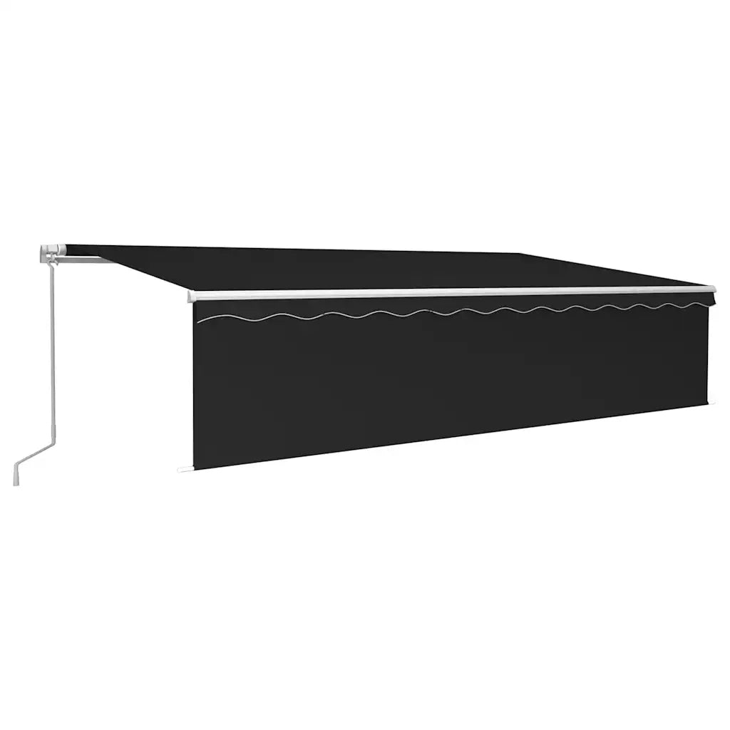 Tenda da Sole Retrattile Manuale con Parasole 6x3 m Antracite 3069359
