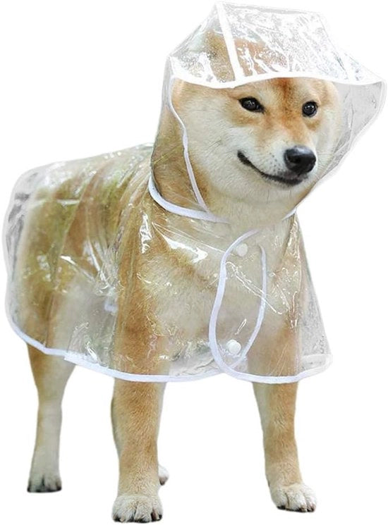 Cappotto da pioggia trasparente per animali domestici - Protezione completa, poncho da pioggia per cani resistente ai morsi