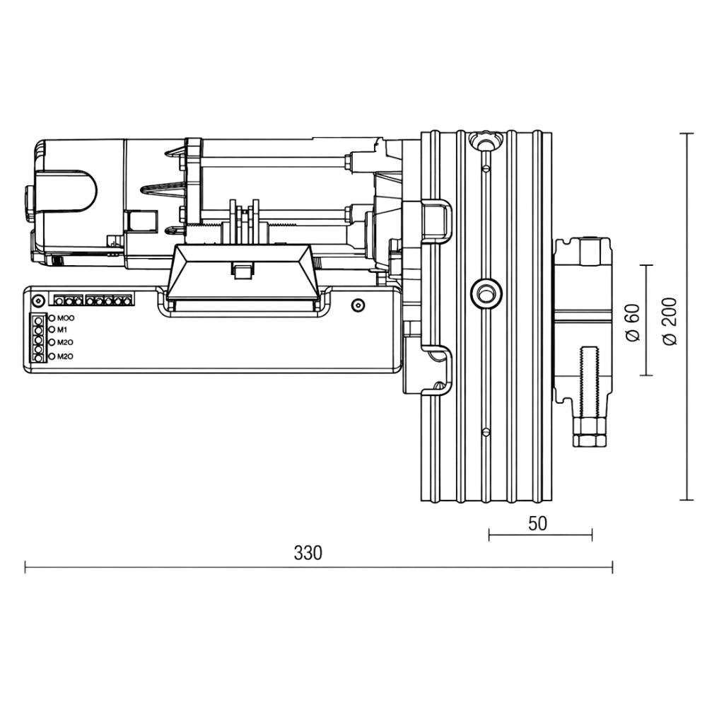 Motore per serranda comunello spin 140 e 230v con elettrofreno ip20