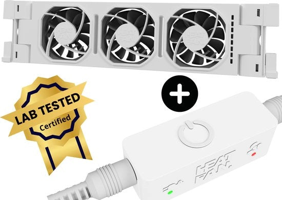 Ventilatore per Radiatore a Tastiere Touch - Universale Dimensione - Senza Rumore - Adatto per radiatori da 30 a 60cm - Bianco