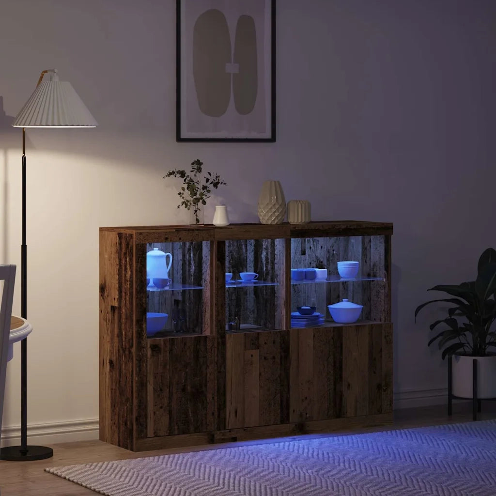 Madia LED Legno vecchio 142,5 x 37 x 100 cm Legno multistrato 3333118
