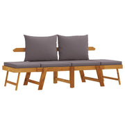 Panchina da Giardino | Panca da Giardino con Cuscini 2-in-1 in Legno di Acacia