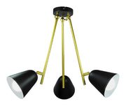 Lampadario industriale Alder 3xE14 nero metallo Rabalux