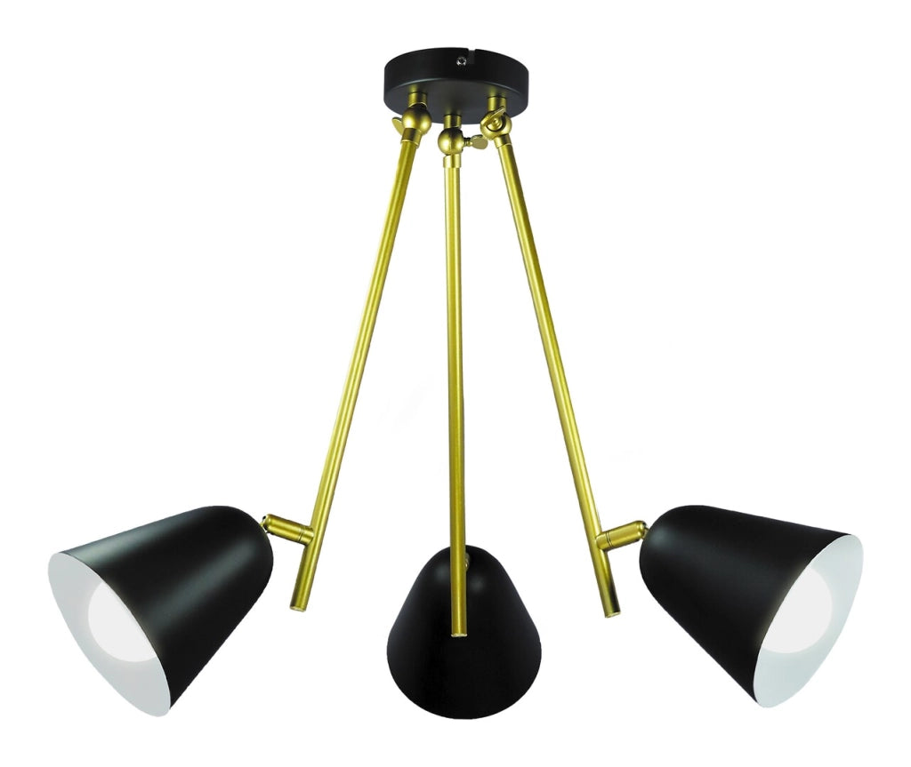Lampadario industriale Alder 3xE14 nero metallo Rabalux