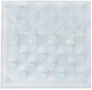 Set da scacchi 32 pezzi - Tavolo da scacchi 25x25 cm - Pezzi in legno - Ideale per viaggiatori e campeggiatori - Matto o soffice - Materiale duraturo
