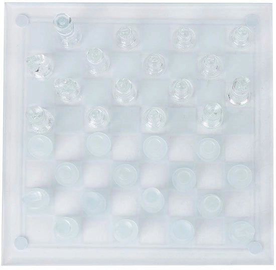 Set da scacchi 32 pezzi - Tavolo da scacchi 25x25 cm - Pezzi in legno - Ideale per viaggiatori e campeggiatori - Matto o soffice - Materiale duraturo