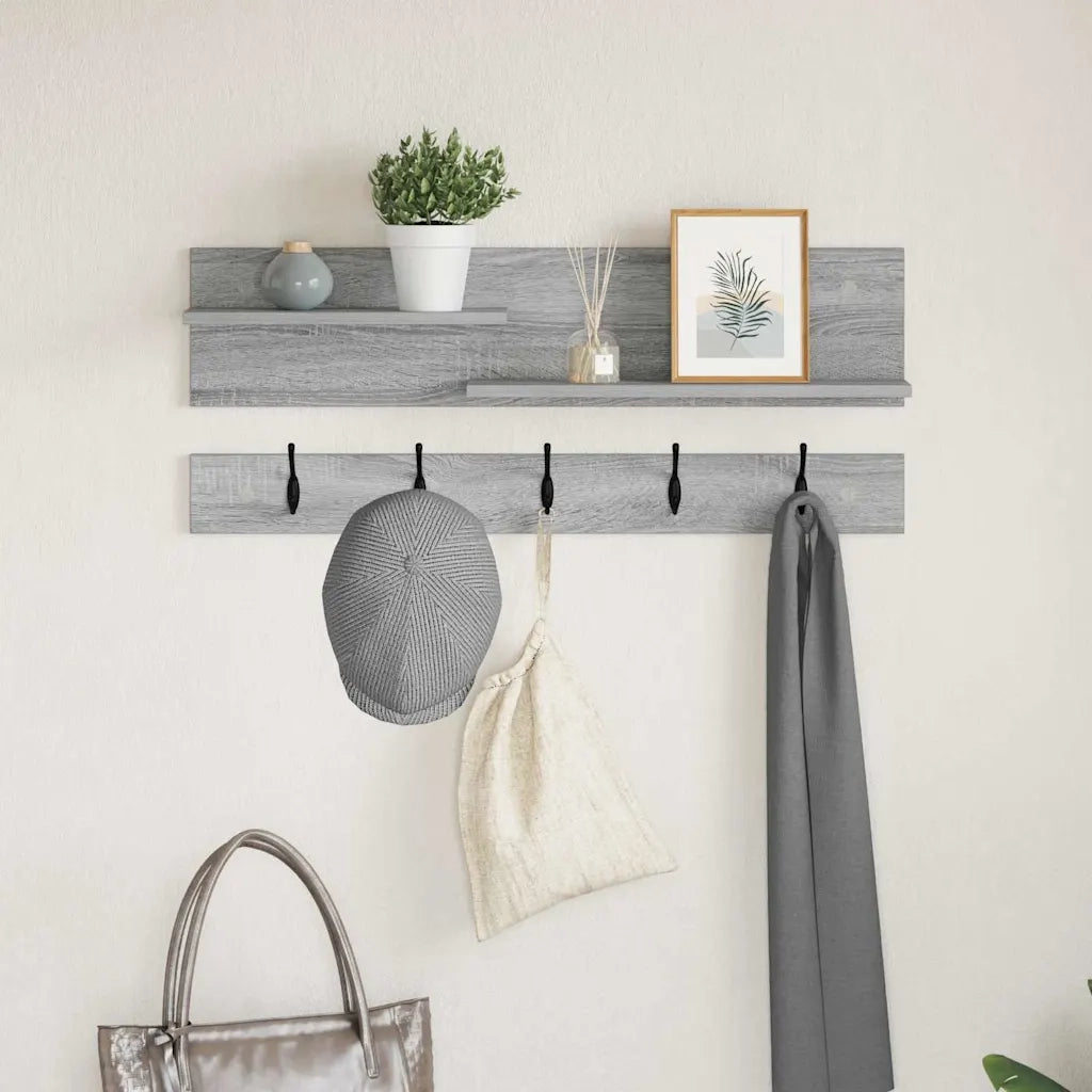 Appendiabiti a muro Grigio Sonoma 90 x 15 x 36 cm CFW3633743