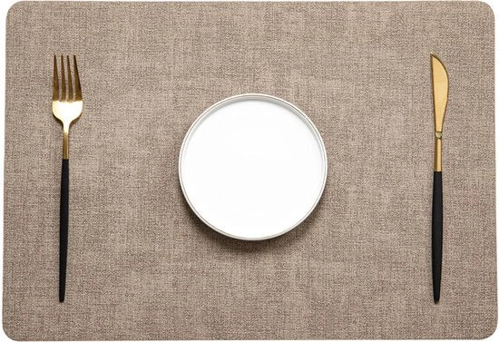 Set di 6 mattonelle e sottopiani - Mattonella quadrata in tessuto - Resistente al calore - Impermeabile, resistente all'olio, antiscivolo - 43x30cm - Adatto per interni ed esterni