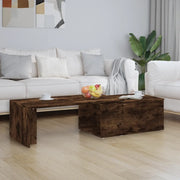 Tavolino da Salotto-Tavolino da soggiorno-Tavolo Rovere Fumo 150x50x35 cm Legno Multistrato