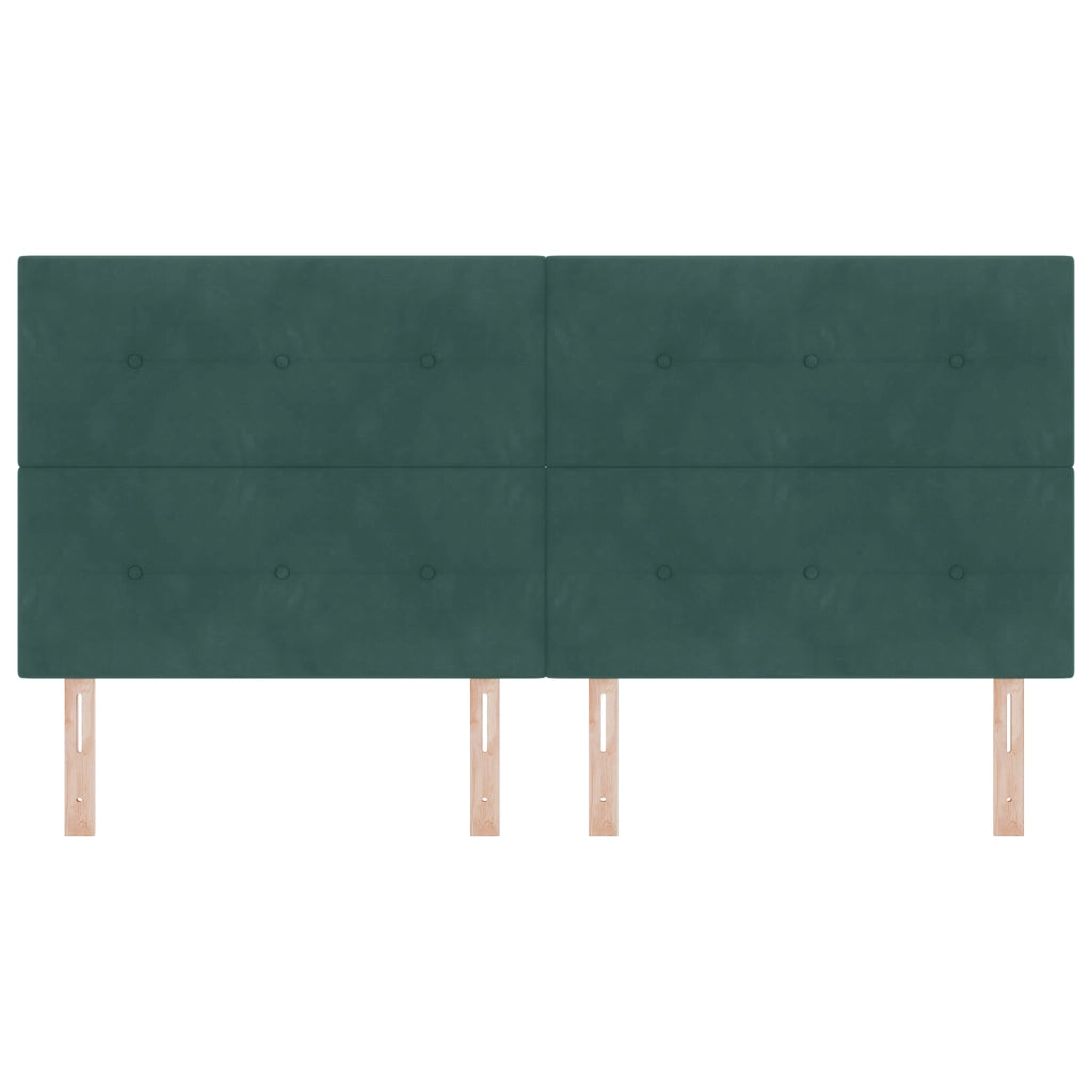 Testiera LED  Verde Scuro 100 cm Velluto