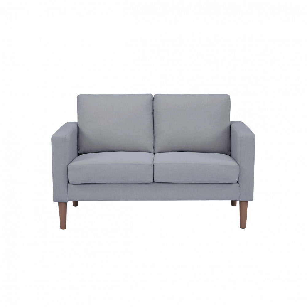 Divano 2 Posti Ramsey 137x73x82 h cm in Tessuto Grigio chiaro