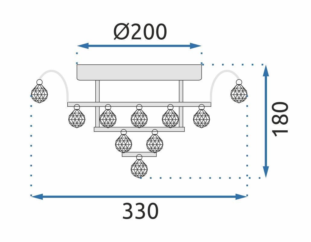 Plafoniera Da Soffitto APP783-3C
