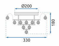 Plafoniera Da Soffitto APP783-3C