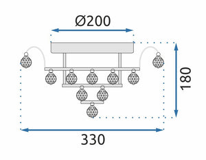 Plafoniera Da Soffitto APP783-3C