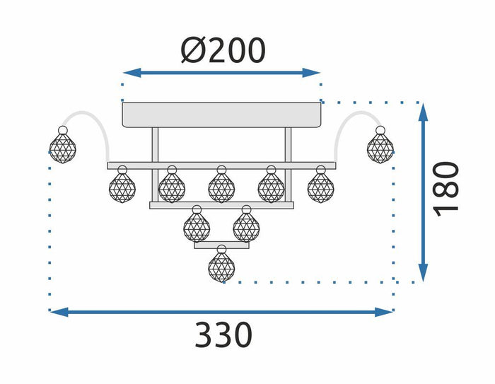 Plafoniera Da Soffitto APP783-3C
