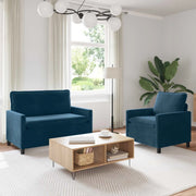 Set di divani 2 pz Blu Velluto 3417033
