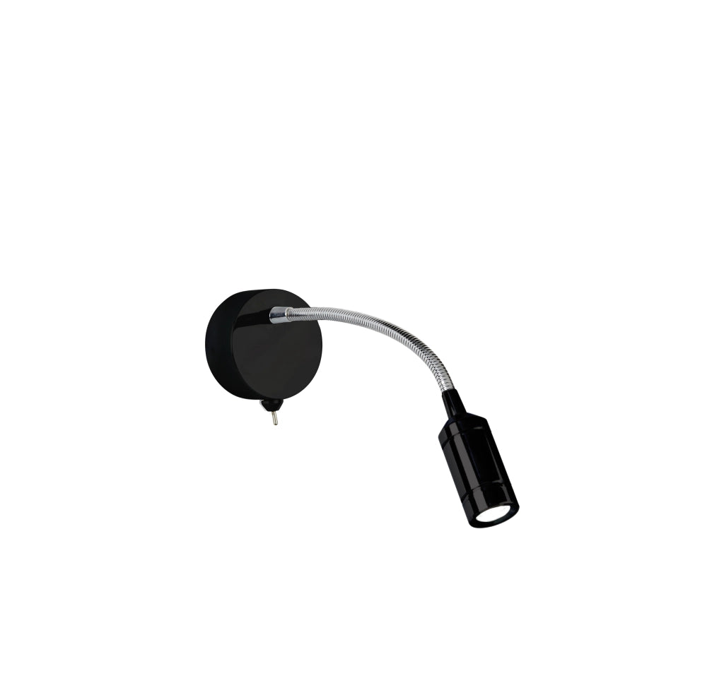 Applique Contemporanea Flexy Acciaio Nero Led 0,75W