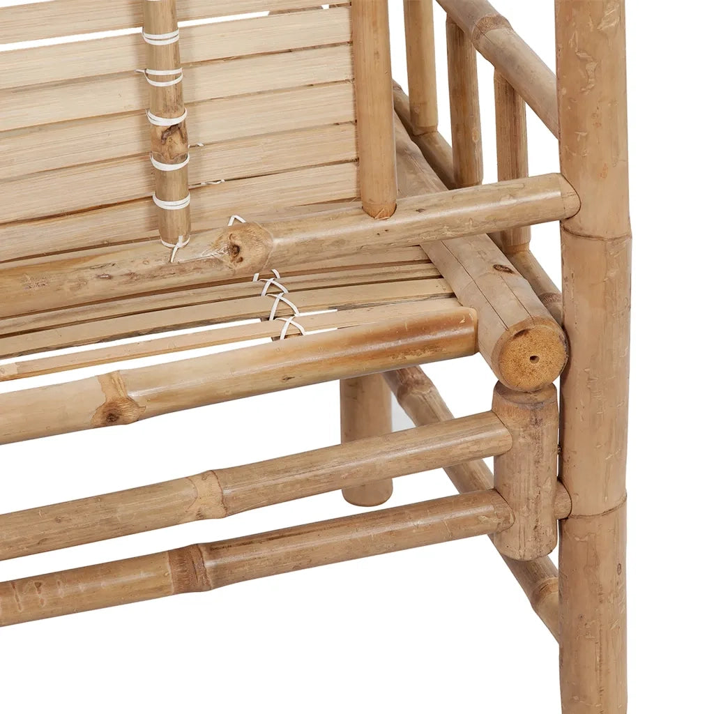 Panca da Giardino con Cuscino 120 cm in BambÃ¹