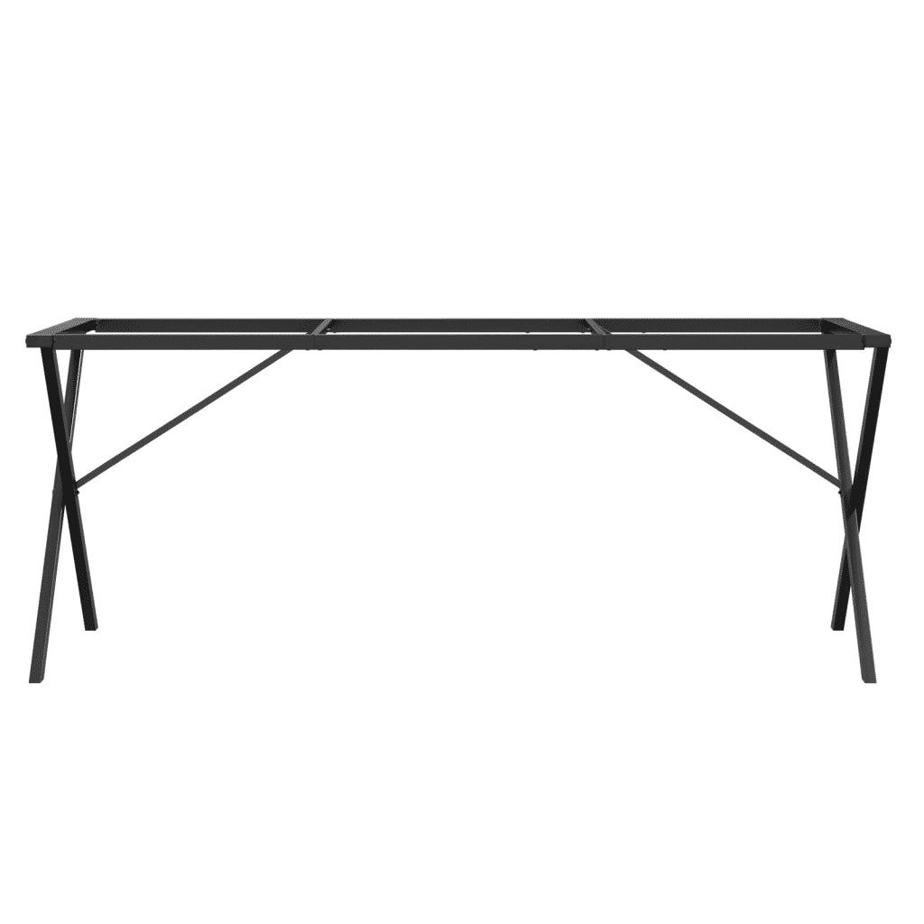 Telaio Gambe a X per Tavolo da Pranzo 160x80x73 cm in Acciaio