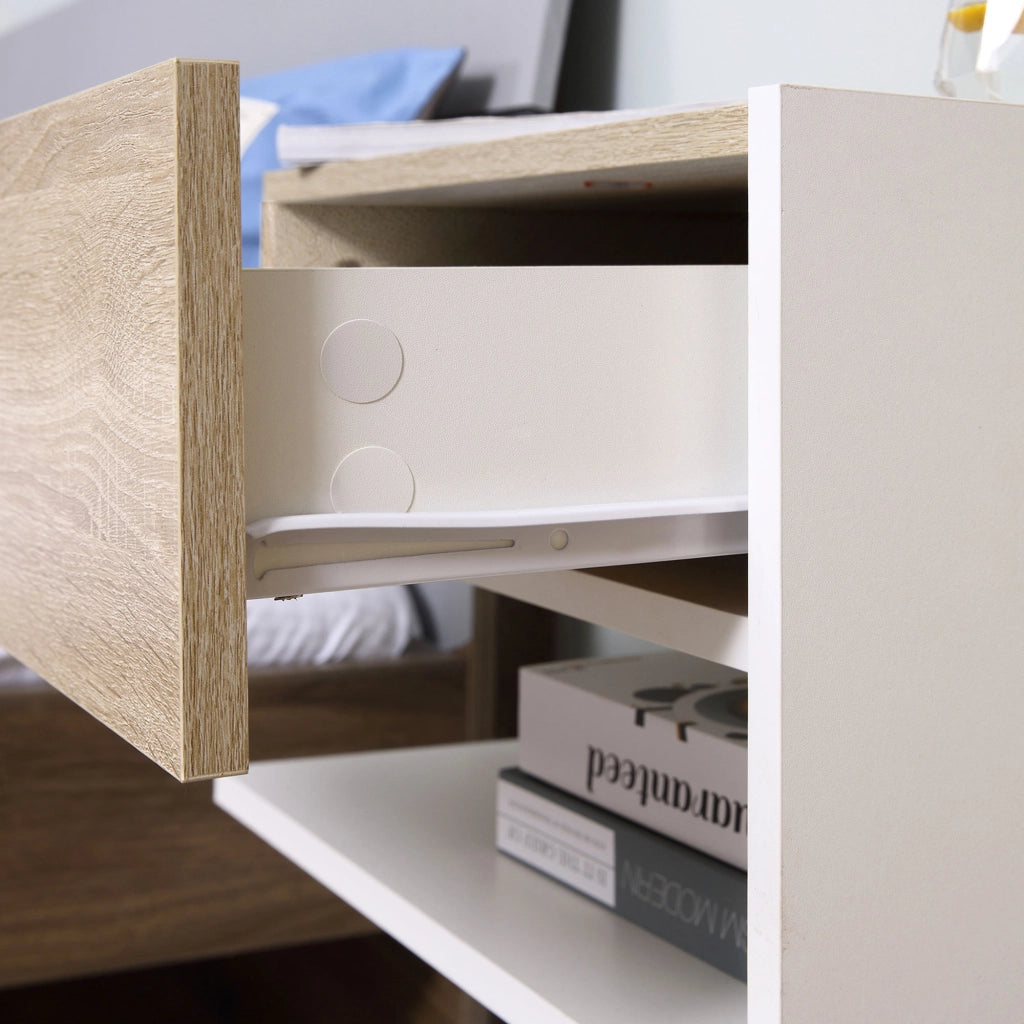Comodino Sospeso ¨C ZephMum ¨C 46x30x30cm Roble Bianco