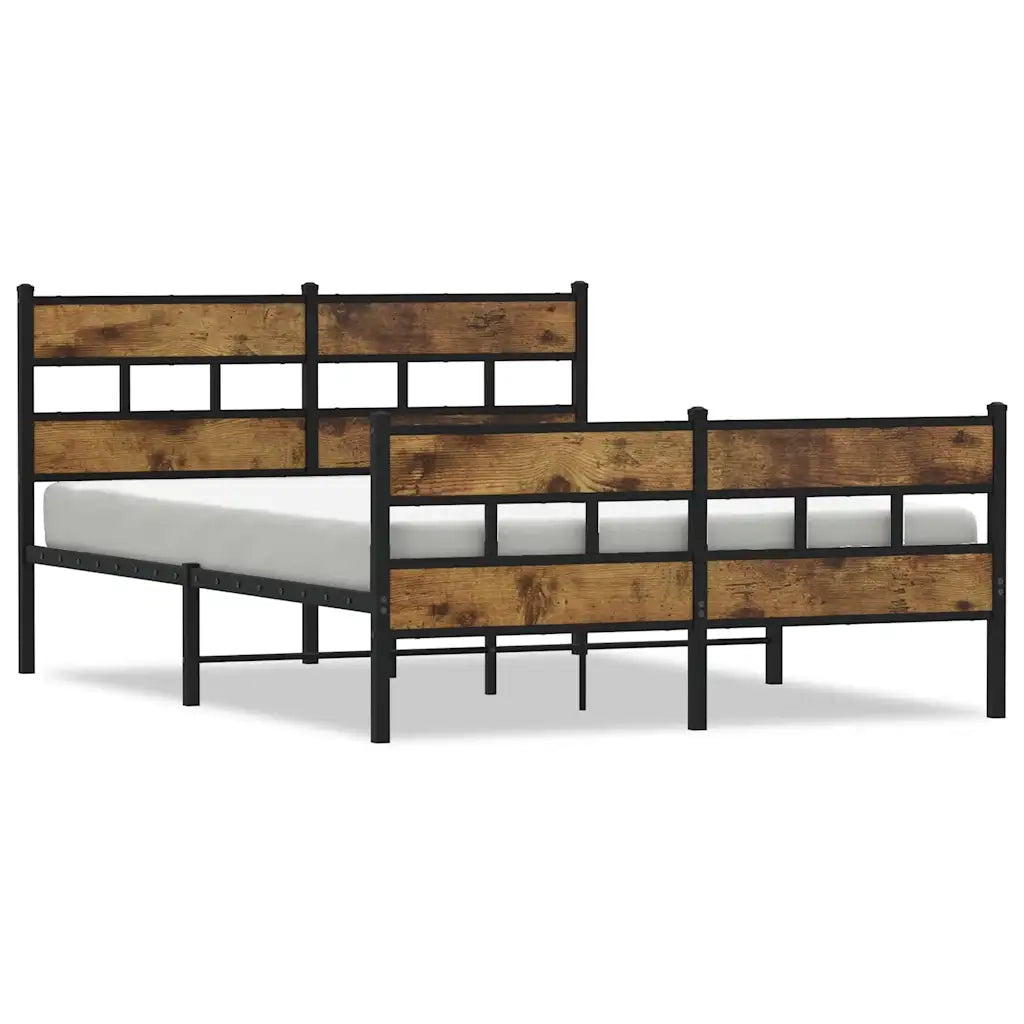 Giroletto senza Materaso in Metallo Rovere Fumo 140x190 cm