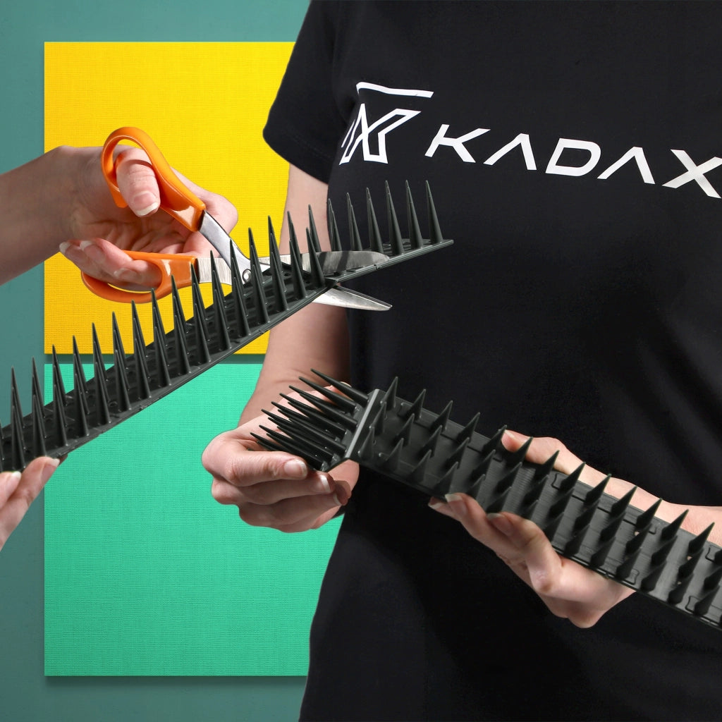 Punte anti-piccioni KADAX, 51 cm, in plastica densa e resistente, confezione da 12 pezzi.